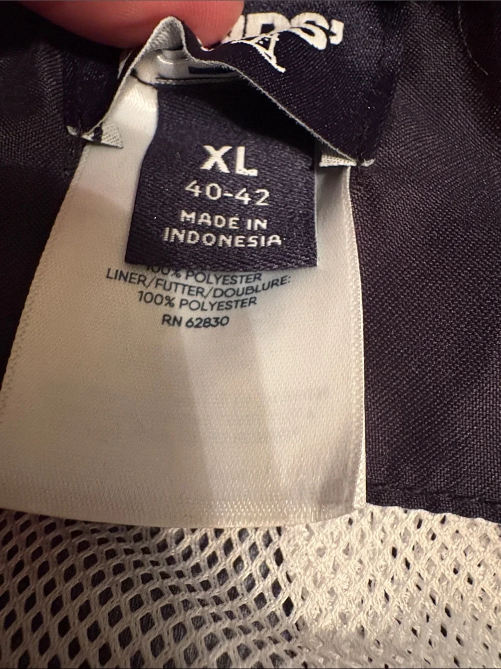 Lands' End Navy Quick-Dry Swim Trunks with Drawstring XL 6” inseam